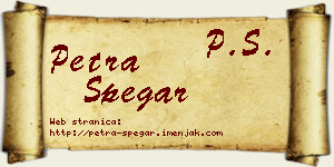 Petra Špegar vizit kartica